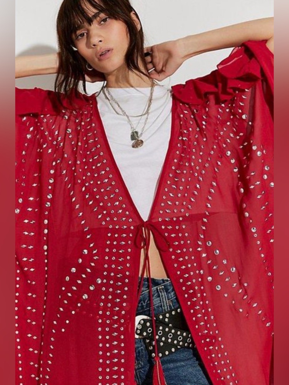 Free People So Billie Studded Duster - Picture 3 of 7
